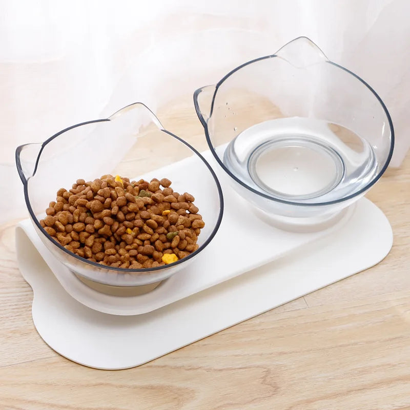 Inclination Stand Double Cat Bowl
