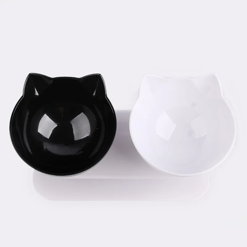 Inclination Stand Double Cat Bowl