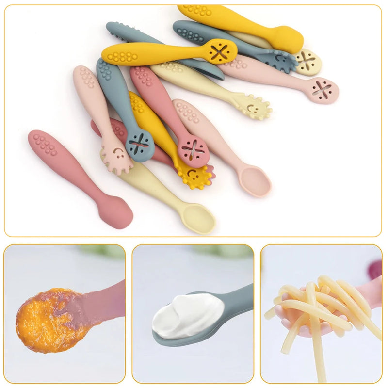Baby Silicone Eat Training Spoon